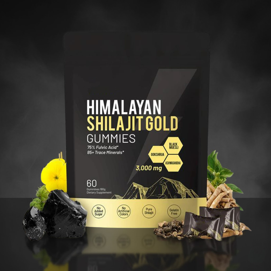 Himalayan Shilajit Gold Gummies – Daily Vitality & Testosterone Support for Men